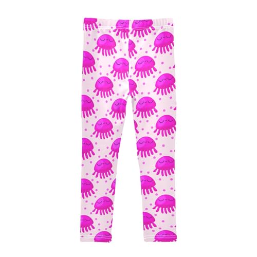 Girls Leggings Size 4T Cute Jellyfish Polka Breathable Stretchy Tights Girl Yoga Pants for Dance Running2