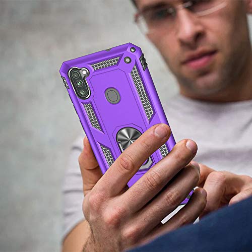 Coque de protection robuste Samsung Galaxy A11 finition violette mate