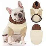 MORVIGIVE Dog Hoodie Medium Size Dog - Khaki, Medium- Dog Hoodie with Harness Hole, Stylish Fall Sweatshirt, Pullover Sweatshirt for Jack Russell, Miniature Schnauzer