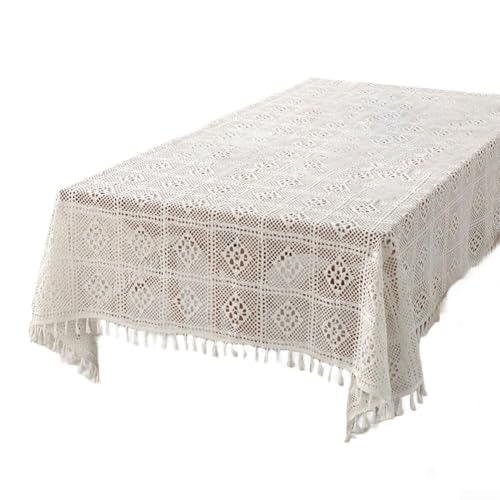 Mantel de encaje bordado intrincado para cenas formales y ocasiones especiales (140 x 200 cm)