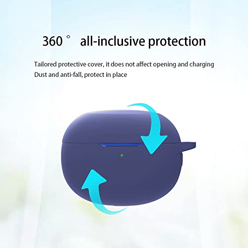 Image of Printme Silicone Protective Cover Case for Realme Buds Air 5 Pro Earphone Case with Hook Keychain [Earbuds Not Included] (Black)