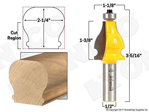 Molding :: Molding Sets :: Lrg Thumbnail & Beaded 2 Bit Handrail Router