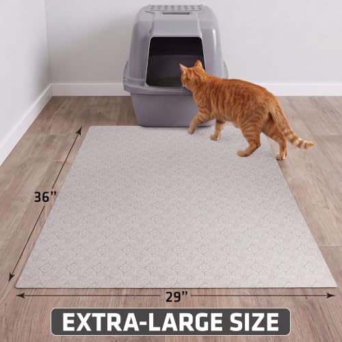 Image of Drymate Cat Litter Box Mat, Litter Trapping Mat, Beige, 29x36 XL