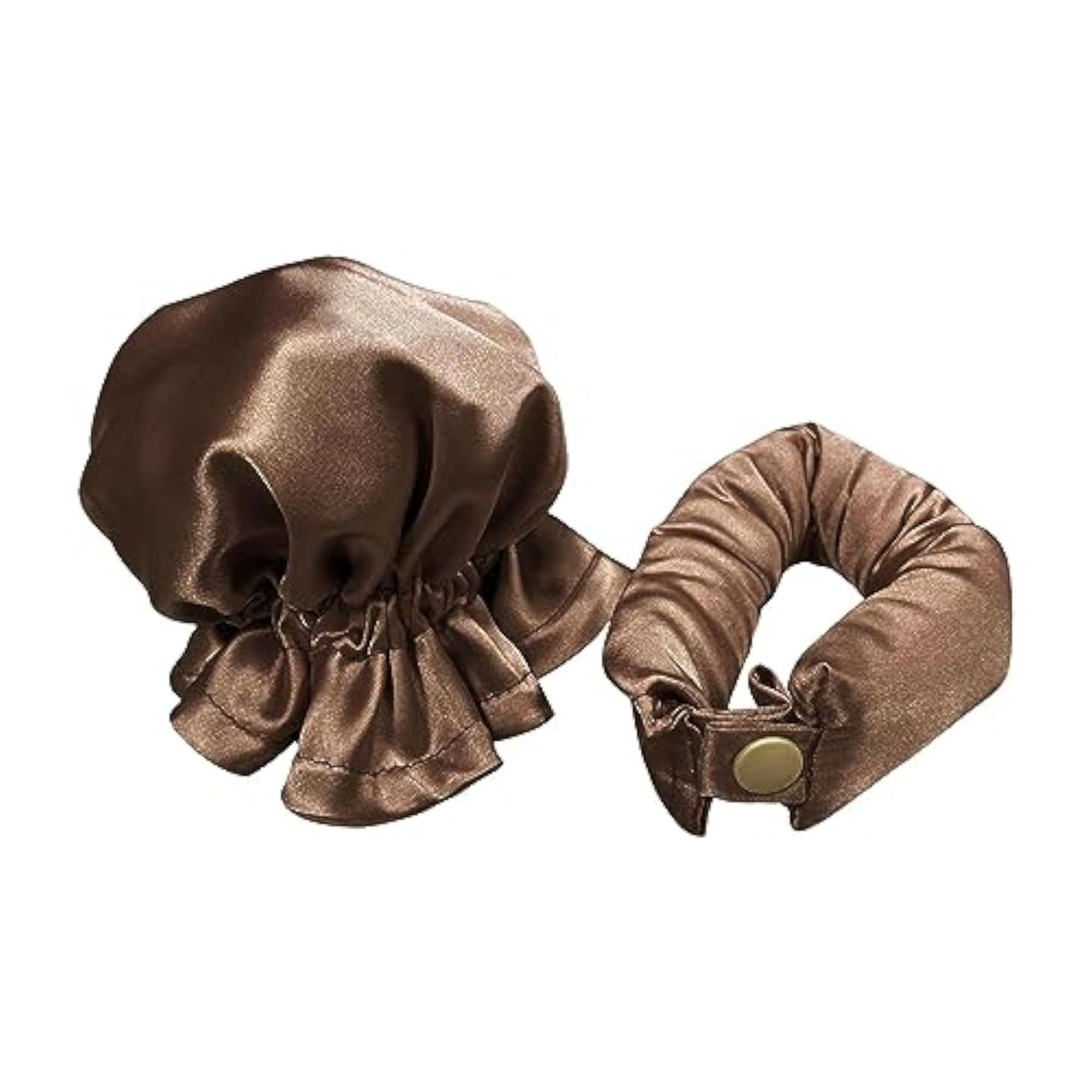 Heatless Curler with Covers for Long Hair, Brown
