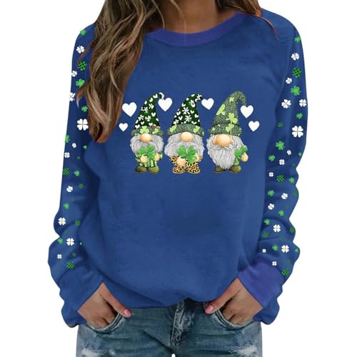 Generisch Sudadera de moda para mujer con diseño navideño para uso diario informal y acogedor días de invierno (azul, XXXL)