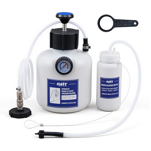 Orion Motor Tech Pressure Bleeder 2.5L Brake Pressure Bleeder with 50.7mm Adapter 2.6qt Manual Power Brake Bleeder with 500mL Brake Bleeder Bottle Compatible with Ford Subaru Nissan Infinity