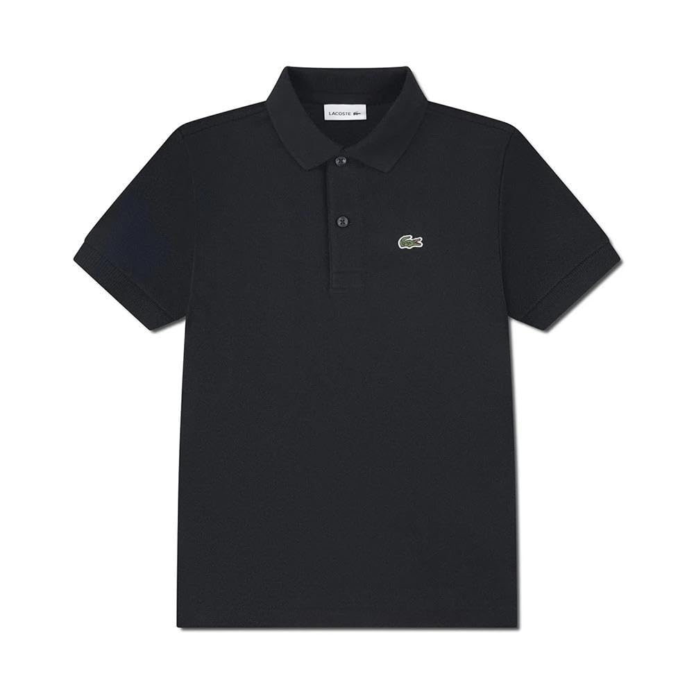 Lacoste Polo de piqué pequeño no orgánico Lcb para niño (Paquete de 1), Negro, 16 años
