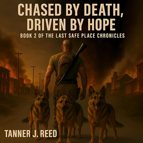 Diseño de la portada del título Chased by Death Driven by Hope