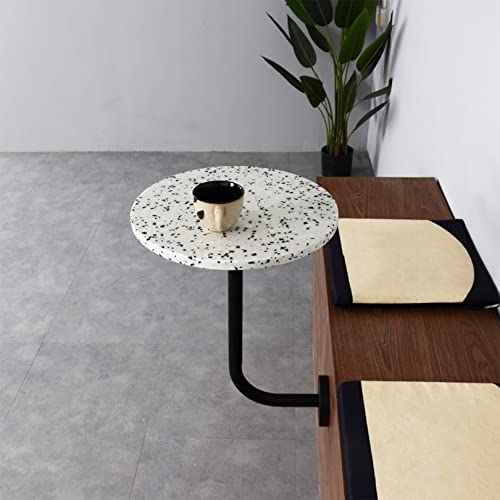Table de bar bistrot stable en terrazzo pour petits balcons et extérieurs