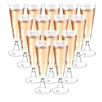 Behiruch 30 pezzi da Champagne Eleganti in Plastica, 160ml - Lavabili e Riutilizzabili - Calici Flute Plastica Rigida, Bicchieri Spumante, Bicchieri da Champagne, Calici Vino per Feste, Matrimoni