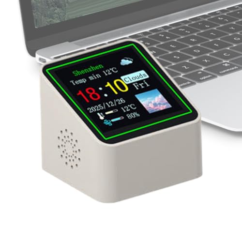 Estación meteorológica reloj digital de escritorio con sensor inteligente de temperatura hogar