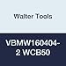 Walter Tools VBMW160404-2 WCB50 Carbide Tiger-Tec Positive Indexable Turning Insert, 1/64" Corner Radius, 3/8" IC, 3/16" Thick, 0.016" - 0.130" Depth of Cut