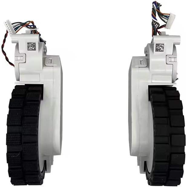 Drive Wheel Replacement Part for Dreame S10/L10S/L20/X20/X30/X40/S30 Robot Vacuum Cleaner Left and Right Wheel Module Assembly (White,right and left)