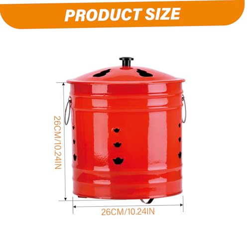 Qmjddymx HGSBL240929ABHZSMX Paper Burner, Stainless Steel Incinerator Burn Barrel Hollow-Out Burn Cage With Lid And Handle, Burn Barrels For Outside For Burning Trash thumb #1
