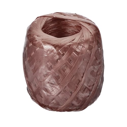 PATIKIL 180m/590Ft Polyester Nylon Plastic Rope, Twine Household Bundles Ropes Roll for Gardening Packing Crafting DIY, Brown