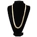 ZeroShop 80s/90s Hip-Hop Costume Kit - Cotton Bucket Hat,Gold Chain Beads,Oversized Rectangular Hip Hop Nerdy Lens SunGlasses (OneSize, Black)