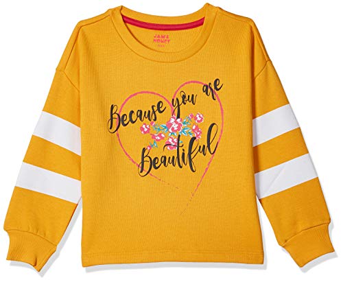 Image of Amazon Brand - Jam & Honey Girl's Cotton Winter Crew Neck Sweatshirt