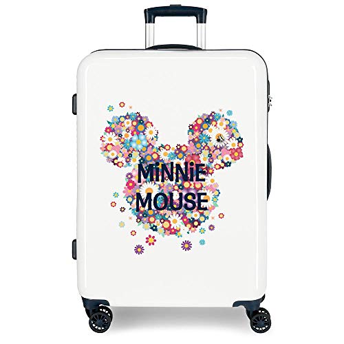 Disney Minnie Sunny Day Maleta mediana Azul 48x68x26 cms Rígida ABS Cierre combinación 70L 3,7Kgs 4 Ruedas dobles