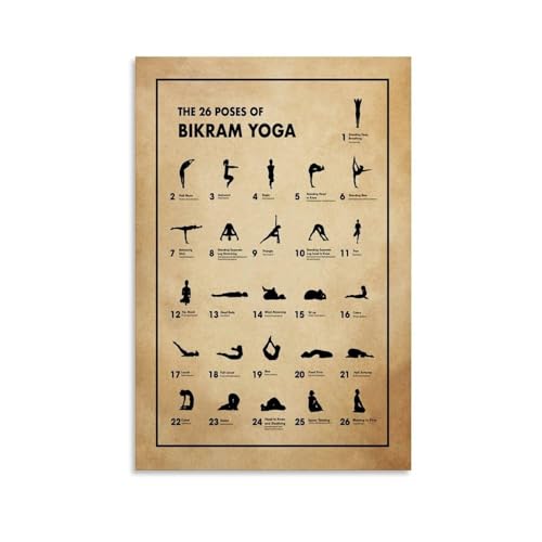Yoga Poses Chart - 26 Hot Yoga Postures & Sequence,