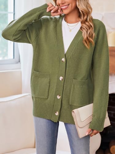 Women's Cardigan Sweaters Button Down Long Sleeve Knit Outwear with Pockets4