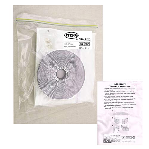 Joint de fenêtre pour climatiseur mobile et sèche-linge à évacuation d'air, climatisation,Hot Air Stop avec fermeture éclair pour fixation sur fenêtre,fenêtre battante/fenêtre de climatisation,400 cm - Image 8