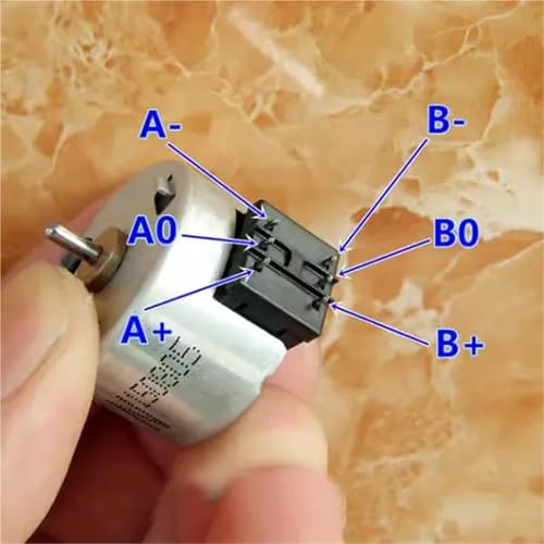 Moteur pas à pas d'angle 18 degrés rond avec axe de 2 mm pour micro-mécanisme - 6