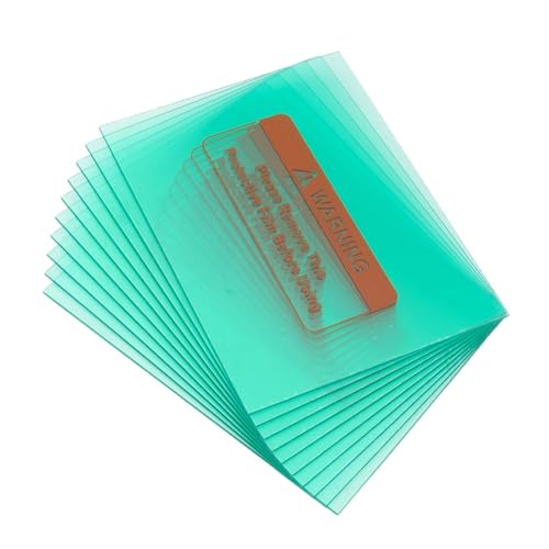 Placa protectora de policarbonato transparente para soldadura, resistente al fuego y anticaídas para reemplazo de casco de soldadura, protege contra salpicaduras de soldadura y (115 x 90 mm)