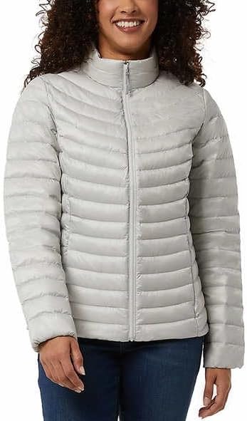 32 Degrees Womens Midweight Down Jacket (Grey, XL), X-Large