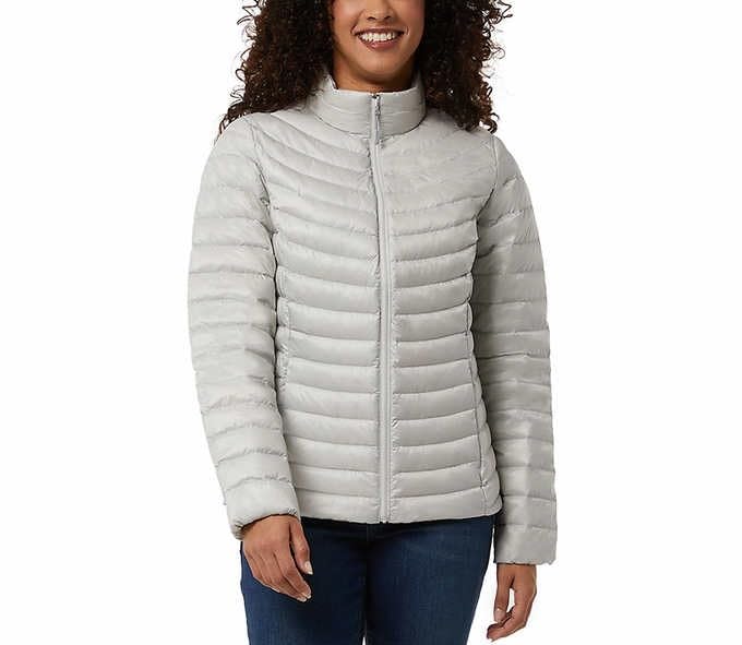 32 Degrees Womens Midweight Down Jacket (Grey, S), Small