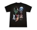 Marvel Men's 4 Marvel Faces T-Shirt, Black, XX-Large