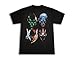 Marvel Men's 4 Marvel Faces T-Shirt, Black, XX-Large