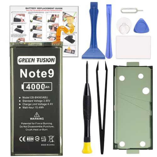 Image of GREEN FUSION Compatible with Galaxy Note 9 Battery Replacement EB-BN965ABU for Galaxy Note 9 N960U N960F N9600 with Instruction & Repair Toolkit