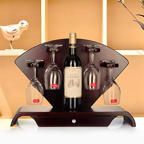 Soporte para vino con cajones y porta copas miniatura 2