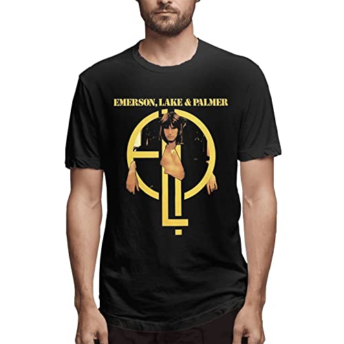 Emerson Rock Lake Band Palmer Adult Short Sleeve T-Shirts Outdoor Full Season Tee Casual Running Sports Top XX-Large Black