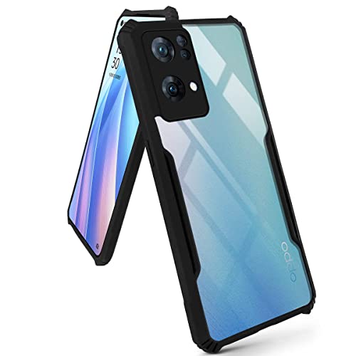 Image of Jkobi Back Cover Case for Oppo Reno7 Pro 5G | Reno 7 Pro 5G (Shockproof with Polycarbonate Clear Panel | Professional Black)