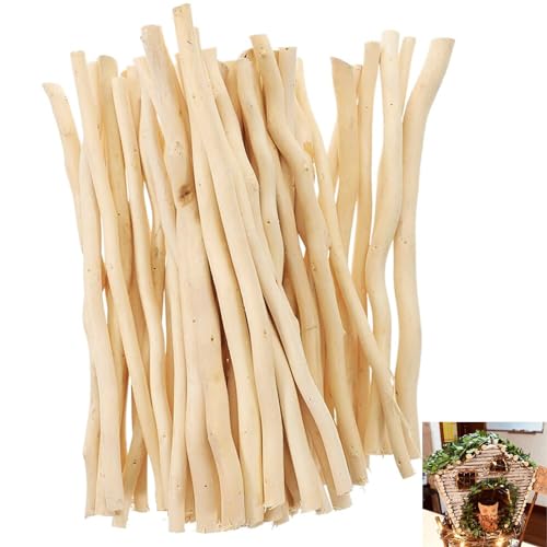 Bâtons De Bois Branche, 50 pièces Matériel De Branche Bâtons, Bois Flotté Pièces en Embellissements, Pour Boiseries Projets, 20CM de long