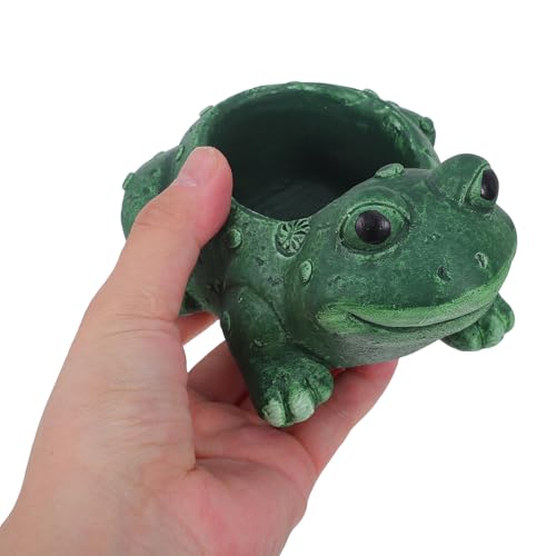 Pot de fleurs grenouille en ciment stable et résistant aux intempéries - 5