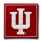 Collegiate Indiana I Luncheon Napkins – Officially Licensed 2-Ply Party Napkins for Tailgates & Game Day Events – Pack of 16 by Westrick