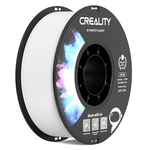 Creality ABS Filament 1.75mm White, 3D Printer Filament, Excellent Resistance, Odorless Non-Toxic, Stability, Tough, 1kg(2.2lbs) Printing Filament for 3D Printer
