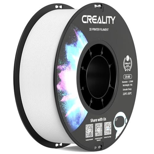 Image of Creality ABS Filament 1.75mm White 1KG, 3D Printer Filament, Excellent Resistance, Odorless Non-Toxic, Stability, Tough for Most 3D Printer
