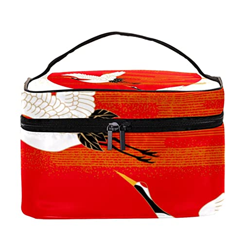 Trousse de toilette grue japonaise chic pour vos voyages et maquillage