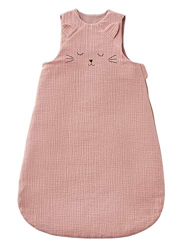 VERTBAUDET Gigoteuse spécial été en Gaze de Coton Bio* Joli Cat Rose 6/18M