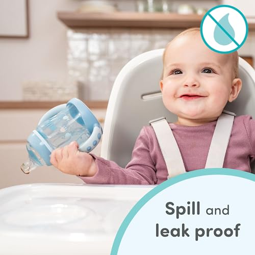 Image of NUK First Choice Learner Cup 2.0, 5 oz. Sippy Cup with Handles, Spill Proof, Leak Proof Soft Straw Cup, 2-pack
