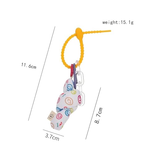 image for FRAKX Keychain Clip Cute Keyring Keychain White Flower Twist Kink Key 