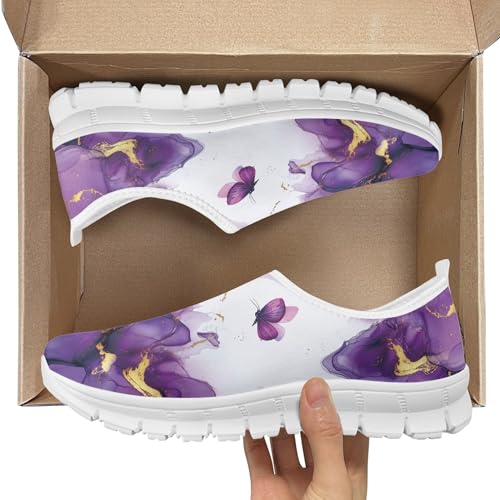 Image of Hummingbird Floral Print Lightweight Walking Shoes for Women Mesh Casual Sneakers Size 5-10.5