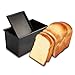Produktbild CANDeal Für 450g Teig Toast Brot Backform Gebäck Kuchen Brotbackform Mold Backform mit Deckel(Schwarz-Rechteck-Glatt)