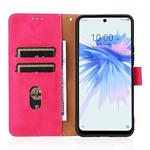 Housse Tecno Camon 30S pour éviter les rayures d'écran avec rabat cuir rose