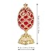 QIFU Hand Painted Red Faberge Egg Style Decorative Enamel Trinket Box Unique Gift for Family(QF3353