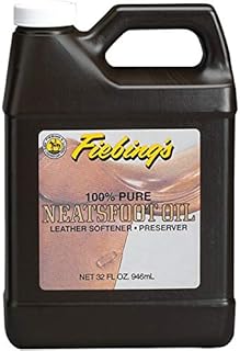 Fiebing's 100% Pure Neatsfoot Oil - Natural Leather Preservative - Great for Boots, Baseball Gloves, Saddles and More - 16 oz
