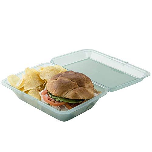 GET EC-04-1-JA Half-Size Take-Out Food Container, 9" x 6.5", Jade (Set of 12)
